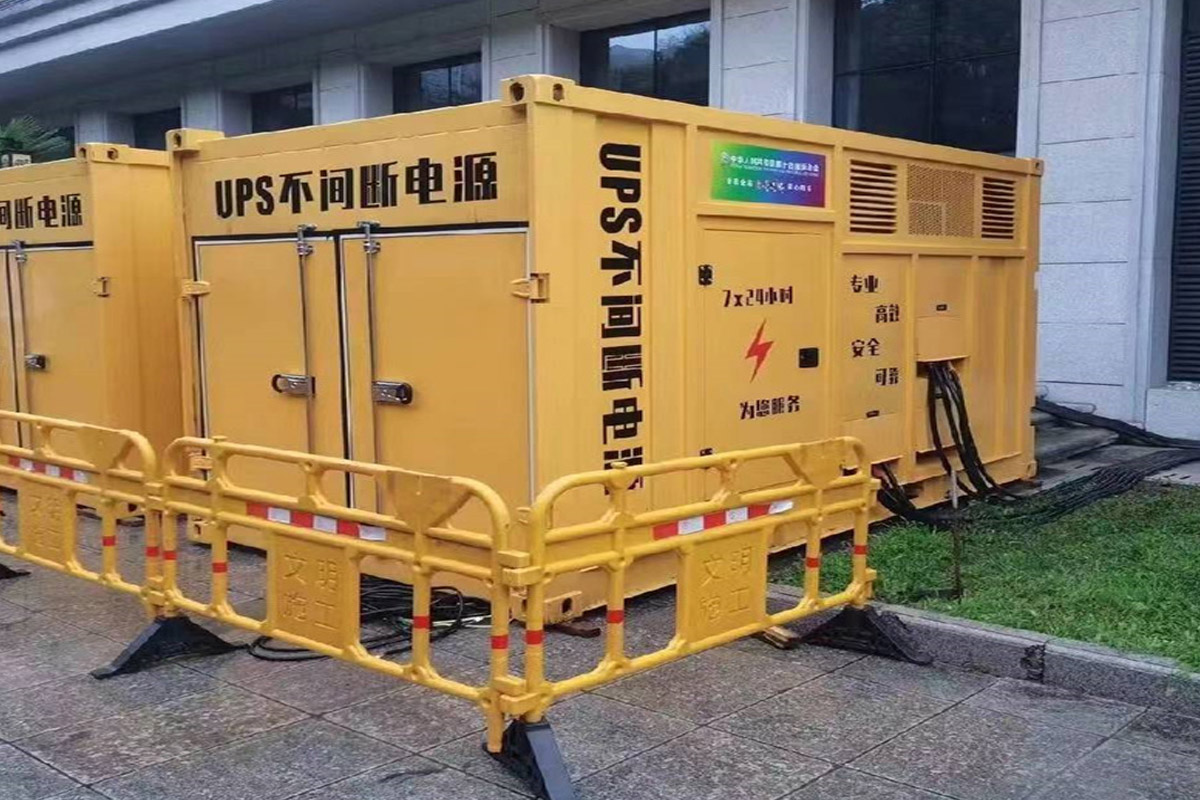 巴宜发电机租赁施工现场