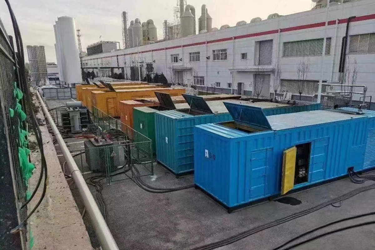 巴宜发电机租赁施工现场